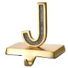 5" Silver Sparkle Joy Stocking Holders 3-Pieces 5 Inches Gold Metal view 4