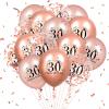 30th Birthday Balloons 18 Pcs Rose Gold Happy 30th Birthday Latex Balloons Confetti Balloons for Men Women 30th Anniversary Birthday Party Decorations Rose Gold Balloons Birthday Decor Supplies12 inch view 1