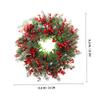 1pc Artificial Garland Door Wreaths Classic Xmas Wreath Red Front Door Garland Xmas Artificiales para Festival Pendant Plastic Vine Rattan view 2