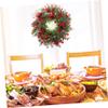 1pc Artificial Garland Door Wreaths Classic Xmas Wreath Red Front Door Garland Xmas Artificiales para Festival Pendant Plastic Vine Rattan view 3