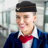 Ipetboom Flight Attendant Hat, 1 Pc Beret Hat Air Hostess Felt Stewardess Cap for Halloween Cosplay Costume view 3