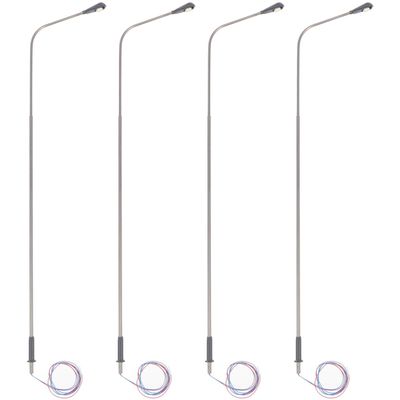ibasenice Led Simulated Street Light Models 1/12 Scale Miniature Lamp Posts for Micro Landscape Scene Ornaments Home Decor Lightweight Realistic 2.95 Inch Set of 4