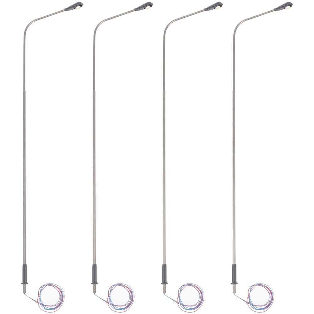 ibasenice Led Simulated Street Light Models 1/12 Scale Miniature Lamp Posts for Micro Landscape Scene Ornaments Home Decor Lightweight Realistic 2.95 Inch Set of 4