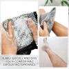 Juexica 8 Pcs Exfoliating Washcloth Men Wash Face Cloth Rustic Dual Sided Bath Washcloth 9.8 x 9.8'' Facial Scrubber Men Exfoliating Shower Towel for Body and Face (Mesh Pattern,Dark Color Series) view 3