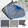 Juexica 8 Pcs Exfoliating Washcloth Men Wash Face Cloth Rustic Dual Sided Bath Washcloth 9.8 x 9.8'' Facial Scrubber Men Exfoliating Shower Towel for Body and Face (Mesh Pattern,Dark Color Series) view 4