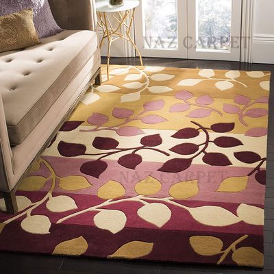 Naz Carpet Hand Tufted Creative Art Wool Rugs, 0.5 Inch Thickness for liviing Room,Bedroom (Color Multi 6x9 Feet)