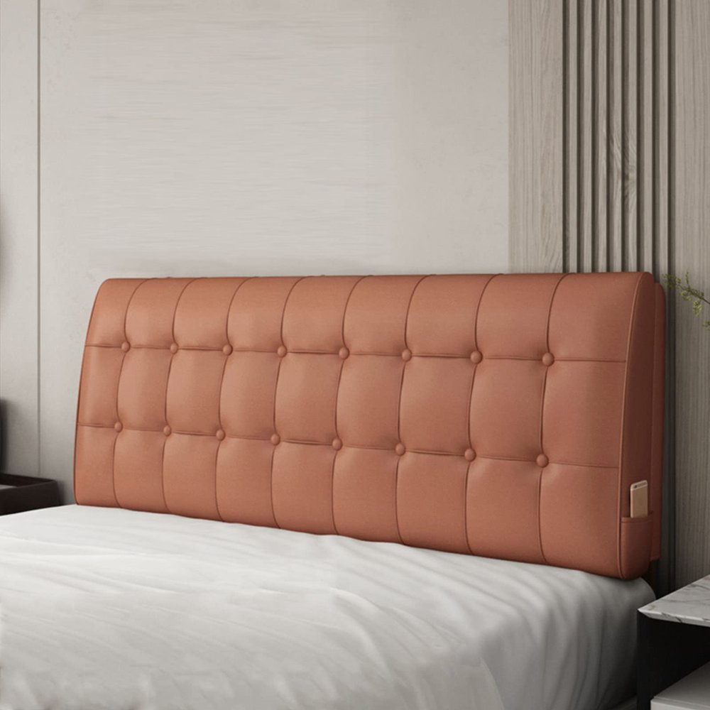 Bed Backrest Rectangle Headboard Cushion Large Positioning Support Bed Rest Reading Pillows Wall Pillow for Day Bed Bunk Bed with Removable Cover,A,with headboard 35.4"/90cm