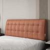 Bed Backrest Rectangle Headboard Cushion Large Positioning Support Bed Rest Reading Pillows Wall Pillow for Day Bed Bunk Bed with Removable Cover,A,with headboard 35.4"/90cm view 1