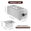 WICHEMI Chocolate Tempering Machine Chocolate Melter Chocolate Melting Pot 2 Tanks 9lbs Stainless Steel Chocolate Warmer Melting Machine Home Or Bakery Use view 2