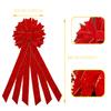 Christmas Tree Topper,33x13 inches Large Toppers Bow with Snowflake Pattern for Christmas Decoration (Red) view 2