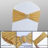 Spandex Chair Sashes Bows - Babenest 100PCS Premium Stretch Chair Cover Band with Buckle Slider Universal Elastic Chair Ties for Wedding Easter Party Ceremony Reception Banquet Decoration (Gold) view 4