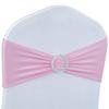 Spandex Chair Sashes Bows - Babenest 100PCS Premium Stretch Chair Cover Band with Buckle Slider Universal Elastic Chair Ties for Wedding Party Ceremony Reception Banquet Decoration (Pink) view 1