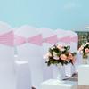Spandex Chair Sashes Bows - Babenest 100PCS Premium Stretch Chair Cover Band with Buckle Slider Universal Elastic Chair Ties for Wedding Party Ceremony Reception Banquet Decoration (Pink) view 2