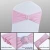 Spandex Chair Sashes Bows - Babenest 100PCS Premium Stretch Chair Cover Band with Buckle Slider Universal Elastic Chair Ties for Wedding Party Ceremony Reception Banquet Decoration (Pink) view 4