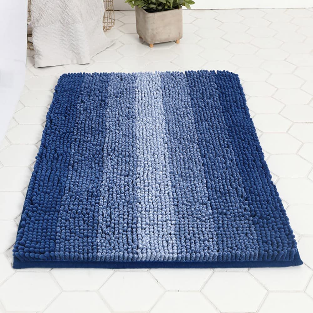 Chenille Bathroom Rug Mat, Anti-Slip Extra Soft and Absorbent Shaggy Rugs, Washable Bathroom Rugs and Mats for Shower, Plush Carpet Mats for Tub, Shower Bath Room Floor Mats