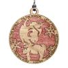 Unicorn with Pink Glittery Background Wood Ornament view 1