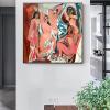 XIANGPEIFBH Picasso Famous Painting Les Demoiselles d'Avignon Canvas Poster Woman Artwork Prints Abstract Wall Picture for Room Decor 60x60cm(24x24in) Unframed view 2