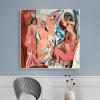 XIANGPEIFBH Picasso Famous Painting Les Demoiselles d'Avignon Canvas Poster Woman Artwork Prints Abstract Wall Picture for Room Decor 60x60cm(24x24in) Unframed view 4