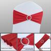 Babenest Spandex Chair Sashes Bows 30PCS Premium Stretch Chair Cover Band with Buckle Slider Universal Elastic Chair Ties for Wedding Party Ceremony Reception Banquet Decoration (Red) view 4