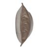 Benjara Norm 26 Inch Leather Decorative Lumbar Throw Pillow, Stitched, Taupe Brown view 3
