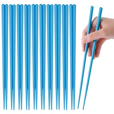 10 Pairs Reusable Fiberglass Chopsticks Non-Slip, Dishwasher Safe, 9.63inch