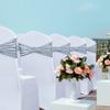 Spandex Chair Sashes Bows - Babenest 30PCS Premium Stretch Chair Cover Band with Buckle Slider Universal Elastic Chair Ties for Wedding Party Ceremony Reception Banquet Decoration (Metallic Silver) view 2