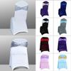 Spandex Chair Sashes Bows - Babenest 30PCS Premium Stretch Chair Cover Band with Buckle Slider Universal Elastic Chair Ties for Wedding Party Ceremony Reception Banquet Decoration (Metallic Silver) view 3