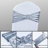 Spandex Chair Sashes Bows - Babenest 30PCS Premium Stretch Chair Cover Band with Buckle Slider Universal Elastic Chair Ties for Wedding Party Ceremony Reception Banquet Decoration (Metallic Silver) view 4