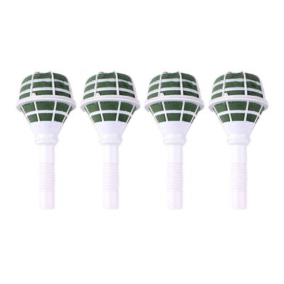 Sewroro 4pcs Foam Floral Handle Bouquet Holders Bridal Wedding Bouquet Holder Decoration Flower Foam Handle (Green Mud and White Cover)
