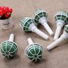 Sewroro 4pcs Foam Floral Handle Bouquet Holders Bridal Wedding Bouquet Holder Decoration Flower Foam Handle (Green Mud and White Cover) view 2