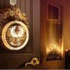 Christmas Decorations, 3D Chandelier, Christmas Decoration Deer with Sucker for Windows, Terrace, Bedroom, Warm White view 3