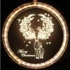 Christmas Decorations, 3D Chandelier, Christmas Decoration Deer with Sucker for Windows, Terrace, Bedroom, Warm White view 4