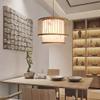 Daoke LED Chandeliers, Retro Woven Natural Bamboo and Rattan Woven Creative Nostalgic Adjustable Restaurant Tea Room Bedroom Living Room Coffee Shop Bamboo (Size : 40cm*30cm) view 2