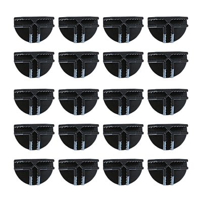 Wire Cube Connectors for Modular Storage Shelving, 20 Pcs Black Semi-Circle PP Replacement Clips for Wire Cube Organizers and Closet Shelves