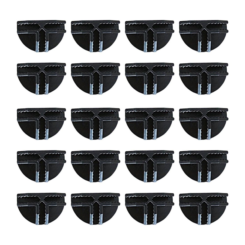 Wire Cube Connectors for Modular Storage Shelving, 20 Pcs Black Semi-Circle PP Replacement Clips for Wire Cube Organizers and Closet Shelves