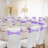 Spandex Chair Sashes Bows - Babenest 100PCS Premium Stretch Chair Cover Band with Buckle Slider Universal Elastic Chair Ties for Wedding Party Ceremony Reception Banquet Decoration (Purple) view 2