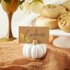 Kate Aspen 36PCS Place Card Holders (Place Cards Included), Table Number Holder for Weddings, White Pumpkin Photo Holder for Table Assignments at Bridal Showers or Anniversaries view 1