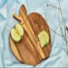 Affinity Decor Organic Acacia Kitchen Cutting Chopping Board for Butcher Block Cheese and Vegetables Fruit Salad Halloween Christmas Gift (Apple board 11"L x 9"W) view 2