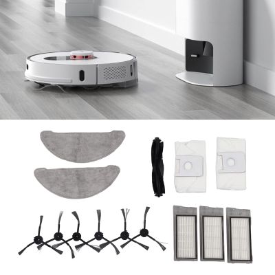 Replacement Parts Accessories Compatible forEve Plus Sweeping Robot , 11pcs Replacement Kit forEVE Plus , (1 Main Brush , 3 Filter , 2 dusty Bag , 2 washing Cloth , 3 Pair Side Brush)