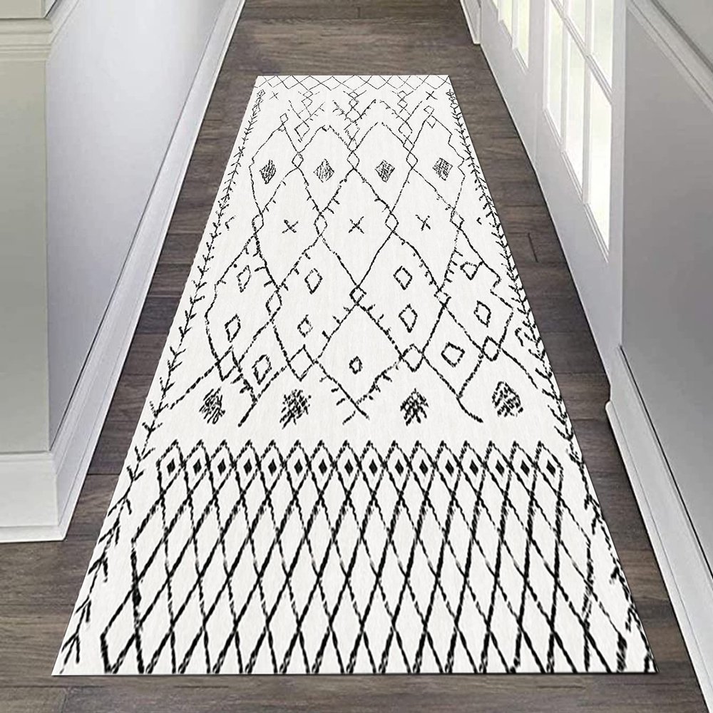 Contemporary Long Carpet Runner Non-Slip Washable Narrow Runner Rug for HallwayBedroomHallPassage Area Rug Floor Protection Mat 60c350cm/80x300cm (Size : 2.3 ft x 3.3 ft)