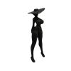 4.72In Black Copper Sexy Lady Figurine,Voluptuous Female Body Ornaments Body Art Ketone Body Miniatures Statue,Home Office Desktop Decoration Ornament view 1