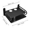 Beufee Floating Shelf, Wall Mount Shelf Steel Mount with Cable Management Holes, Space Saving Multimedia Shelf for DVD Player Game view 3