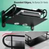 Beufee Floating Shelf, Wall Mount Shelf Steel Mount with Cable Management Holes, Space Saving Multimedia Shelf for DVD Player Game view 4