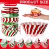 600 Pieces Christmas Cupcake Liners 6 Style Christmas Party Cupcake Holder Toppers Muffin Cups Wrappers Xmas Paper Baking Cups for Cake Candy Make Baking Supplies view 2