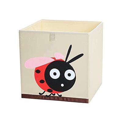 AnThien 2022 New 13 inchCube Folding Storage Box Cartoon Animal Storage Bin Oxford Fabric Storage Boxes For Nursery s Organizers