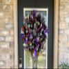 FUN Black Purple Orange Green Halloween Fall Front Door Mesh Wreath, Patio Porch Wall Decor, Unique Gift Idea, Housewarming Birthday, Outdoor view 4
