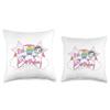 8th Birthday Cute Unicorn Party Rainbow Bday Celebration Throw Pillow view 3