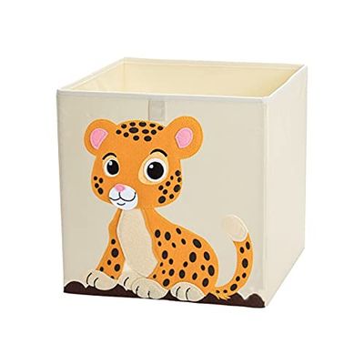 AnThien 2022 New 13 inchCube Folding Storage Box Cartoon Animal Storage Bin Oxford Fabric Storage Boxes For Nursery s Organizers