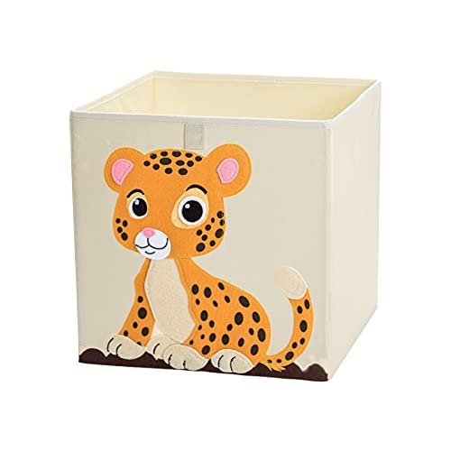 AnThien 2022 New 13 inchCube Folding Storage Box Cartoon Animal Storage Bin Oxford Fabric Storage Boxes For Nursery s Organizers