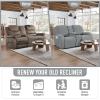 TAOCOCO Loveseat Recliner Cover with Middle Console, Stretch Loveseat Cover for 2 Seat Recliner Couch, Jacquard Reclining Sofa Covers Loveseat Slipcover Furniture Protector, Dusty Grey view 4
